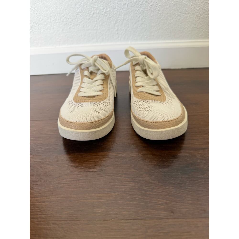 Vionic Galia Knit Sneakers White Tan Sz 7 Casual Comfort Mesh Minimalist - Picture 3 of 8